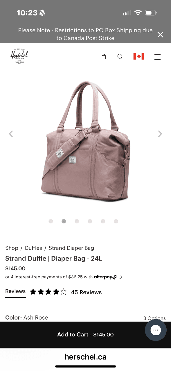 허셀-Strand-Duffle-Diaper-Bag-24L-HJU9X-이미지