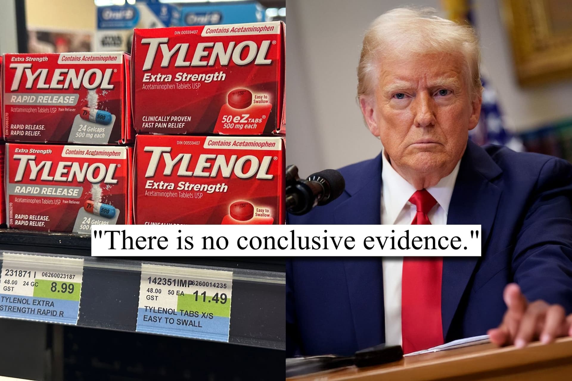 트럼프 대통령의 아세트아미노펜 주장, Health Canada가 사실 확인 나서-이미지