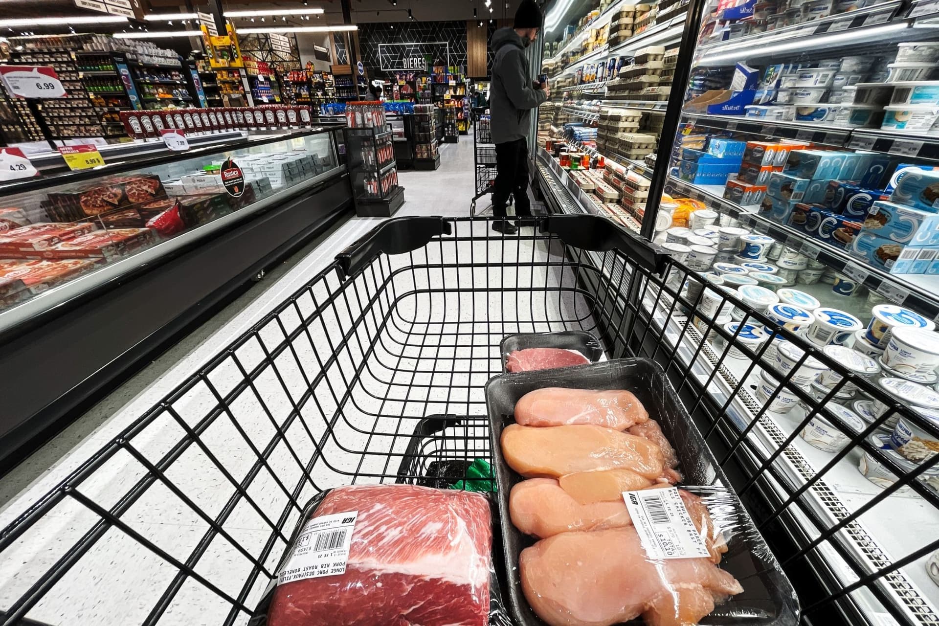 캐나다 물가 급등, 식료품 가격이 인플레이션을 끌어올려-이미지