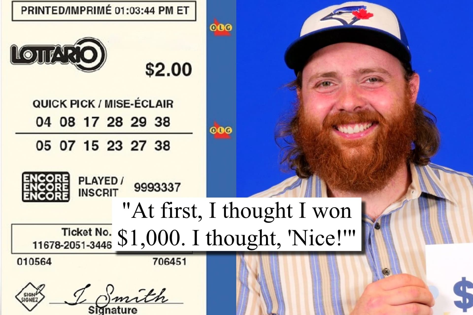 캐나다 20대 소년, 100만 달러 복권 당첨으로 인생 역전!-이미지