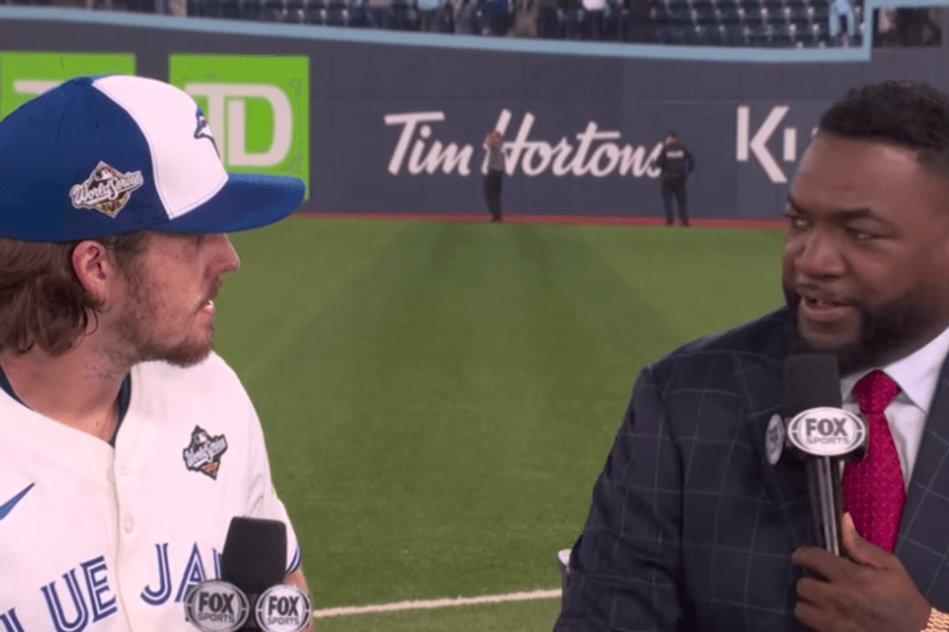 Toronto Blue Jays의 영웅 Addison Barger, David Ortiz의 선물을 거절하다!-이미지