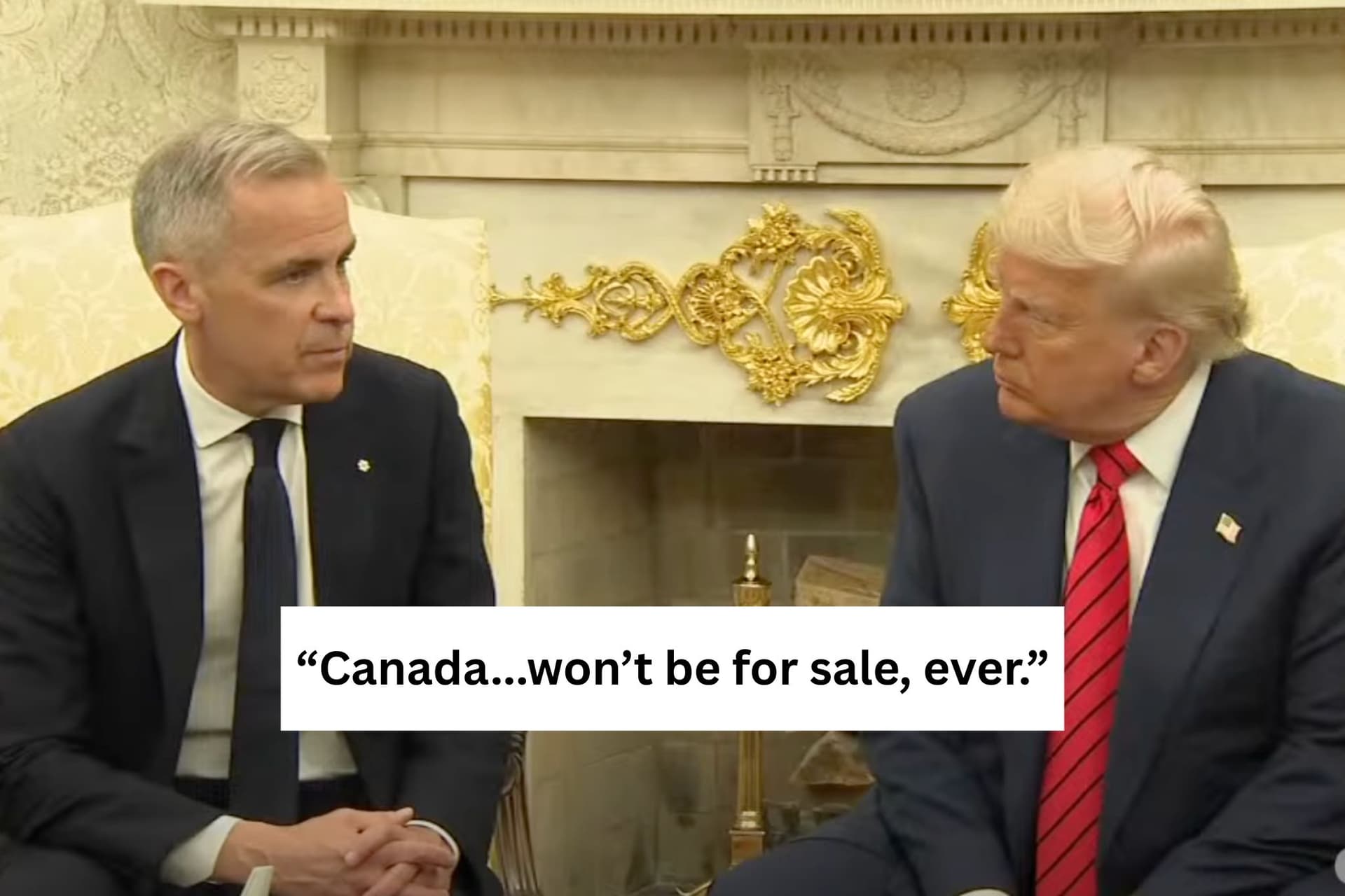 Trump과 Carney의 첫 백악관 회동, 긴장감 넘치는 순간들-이미지