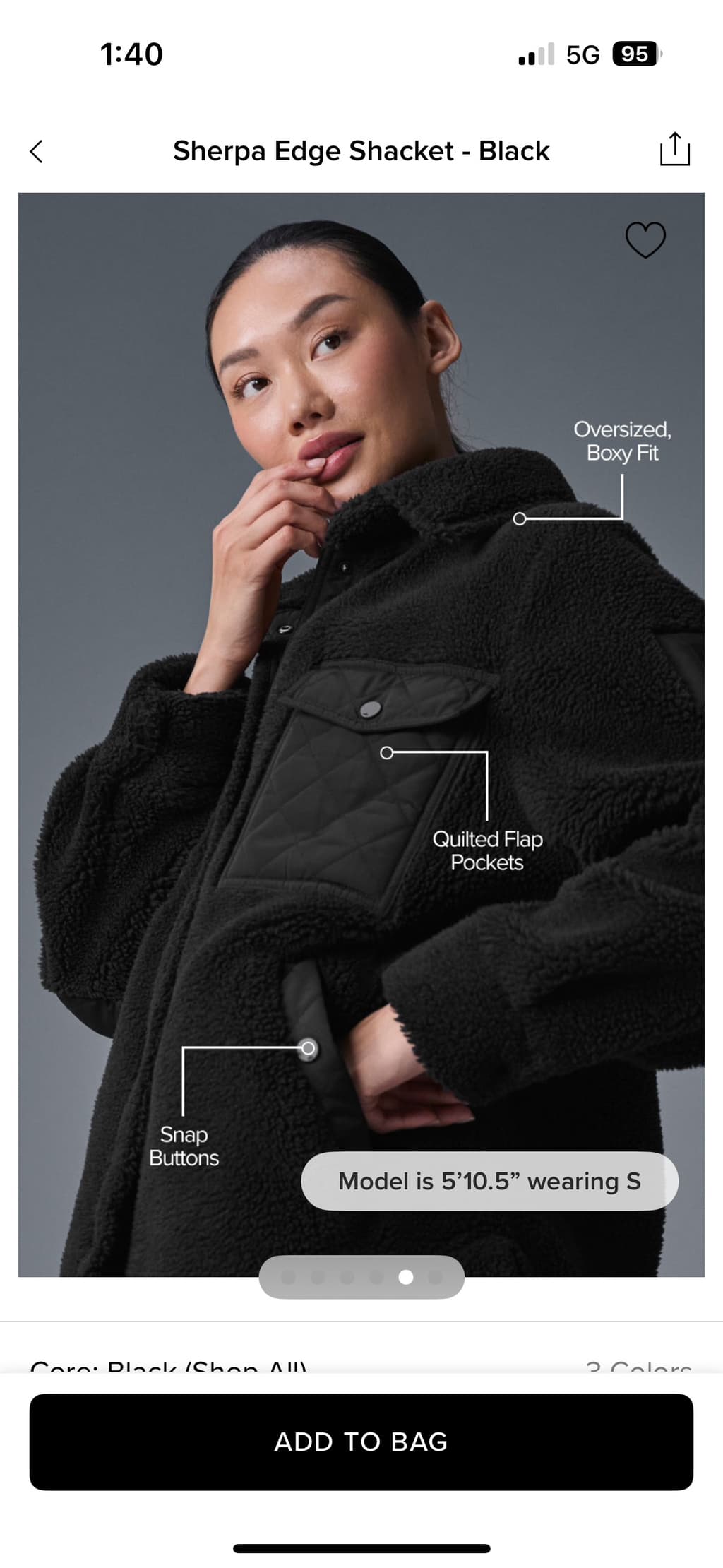 새상품-알로-쉐르파-후리스자켓-블랙-eStRe-이미지