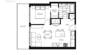 The City of Lougheed Tower 2 - 1 Bed 렌트합니다 썸네일