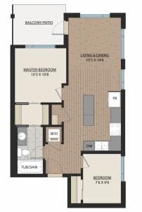 랭리 윌로비 walnut park 2bed 1bath 층간소음없는 탑층 썸네일