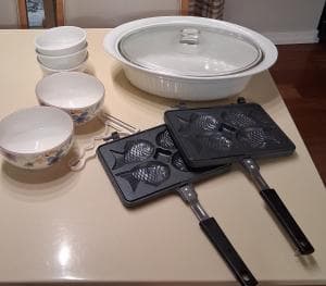 주방용품코닝웨어-주방용기-바우링-밥그릇-빌보-국그릇-붕어빵팬-양배추칼-팔아요-BVk58-이미지